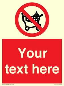 Custom No Climbing on Trolley Sign